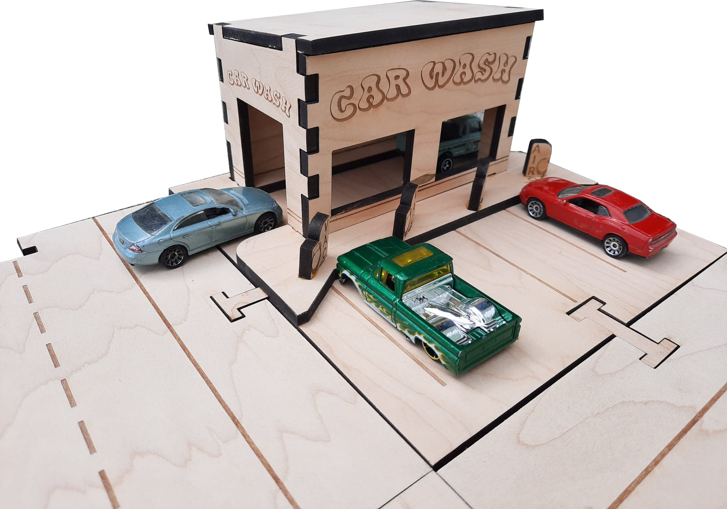 Car Wash Building Kit DIY Matchbox Hotwheels Toy - My Car City Building Sets