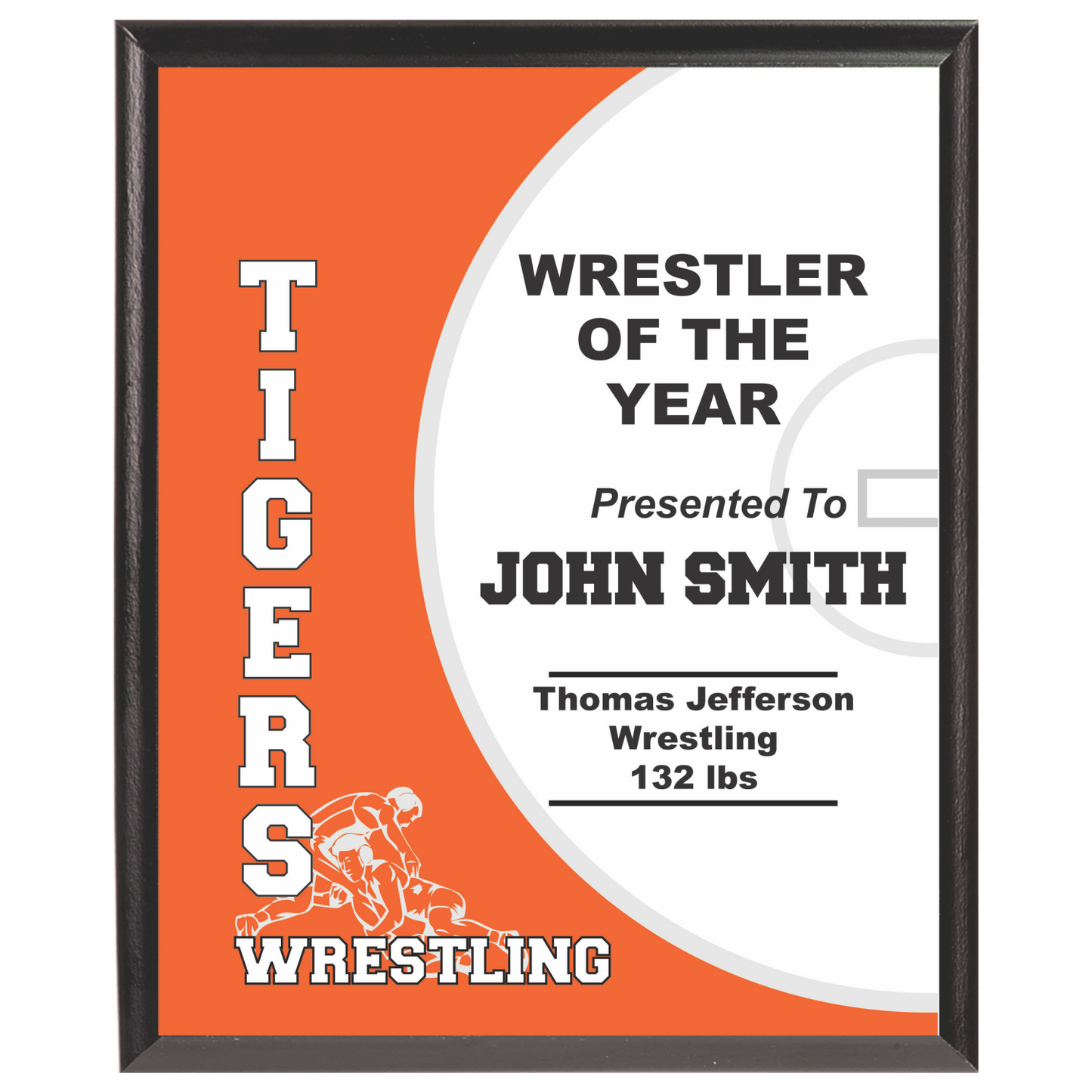 Customizable Wrestling Plaque